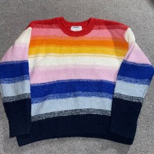 old navy colorful striped sweater